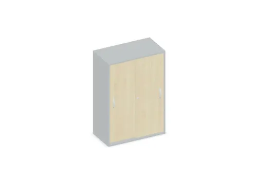 Schuifdeurkast 1150x800x430mm Romp Lichtgrijs Decor Front Esdoorn