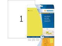 Etiket Herma 5148 210x297mm A4 Lc 20st Fluor Geel