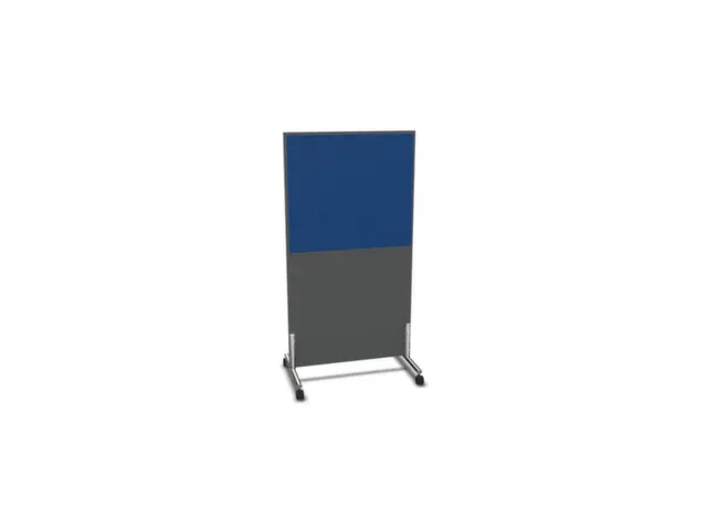 scheidingswand,HxB 1545x800mm,MS-donkergrijs,BN6016-blauw