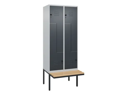 Z-garderobekast,HxBxD 2120x800x815mm,4vak,vak B 400mm,draaigrendel