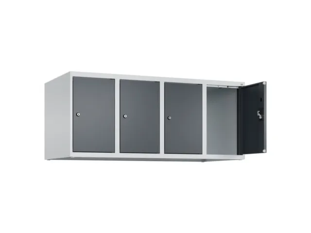 opzetkast,v. locker,4vak.,vak B 300mm,HxBxD 500x1200x500mm
