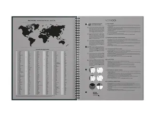 Spiraalblok Oxford International Notebook A4+ lijn Rood - 8