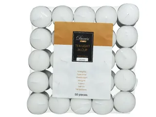 Decoris Theelicht 3.8cm 6 uur 50 stuks - 2