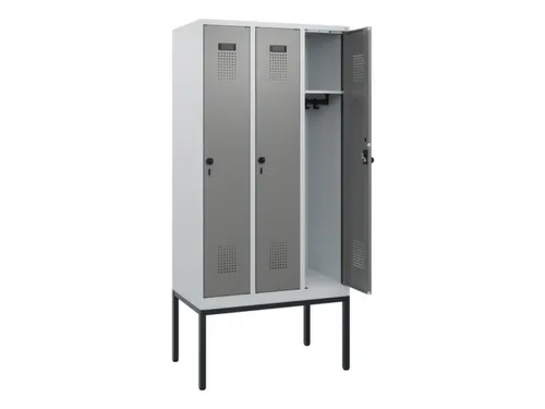 schoollocker,HxBxD 1950x900x500mm,3vak,vak B 300mm,draaigrendel