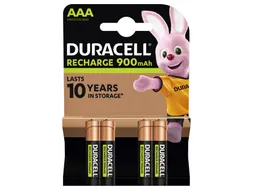 Batterij Oplaadbaar Duracell 4x AAA 850Mah Ultra