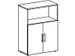 kantoor-combikast HxBxD 1100x800x420mm dubbele vleugeldeur beuken