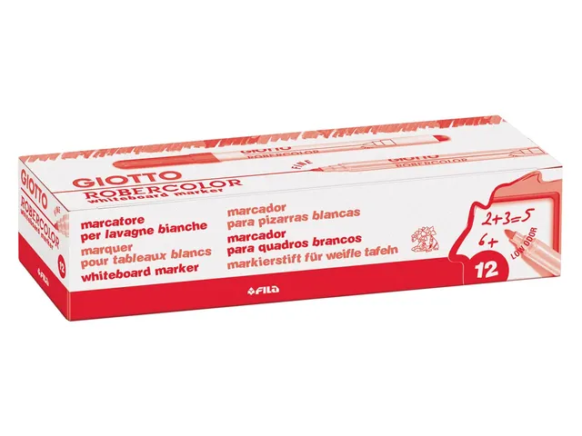 Robercolor whiteboardmarker fijn ronde punt rood