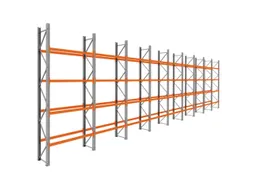 palletstelling,basis+8xaanbouw,HxBxD 4620x17425x750mm,vakl. 3000kg