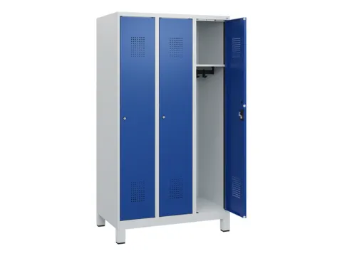 schoollocker,HxBxD 1630x900x500mm,3vak,vak B 300mm,cil.-slot,voeten