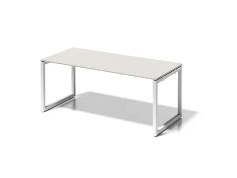 bureau,HxBxD 740x1800x800mm,blad grijswit,sledeframe verkeerswit