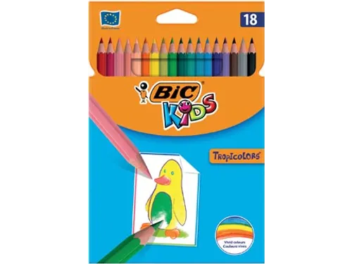 kleurpotlood Tropicolors, etui van 18 stuks