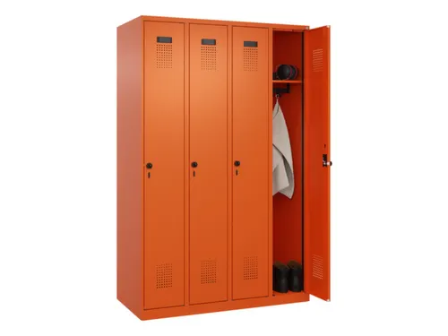 locker,HxBxD 1850x1200x500mm,4vak,vak B 300mm,draaigrendel