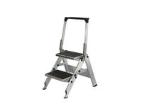 Vouwtrap Aluminium Bordes H 470Mm 2Treden Kunststof Bekleding Beugel