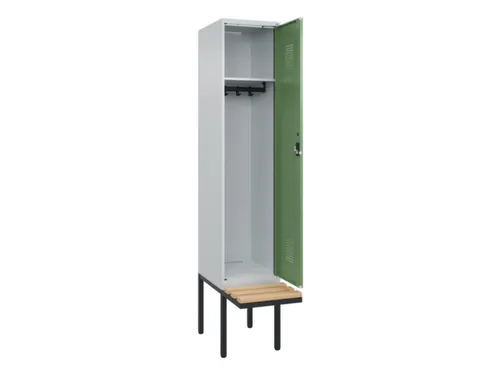 locker met bank,HxBxD 2120x400x815mm,1vak,vak B 400mm,cilinderslot