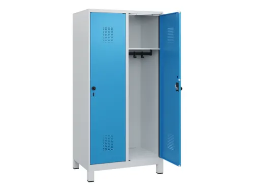 schoollocker,HxBxD 1630x800x500mm,2vak,vak B 400mm,draaigrendel,voeten