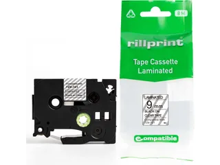 compatible TZe tape voor Brother TZe-121, 9 mm, zwart op transparant - 1