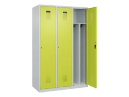 locker voor scheiding van kleding,HxBxD 1850x1200x500mm,3vak