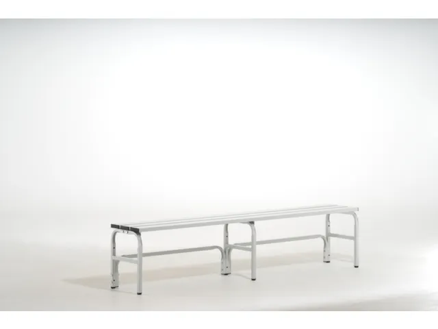 omkleedbank,HxLxD 450x1500x350mm,alu. lijsten,frame staal RAL7035