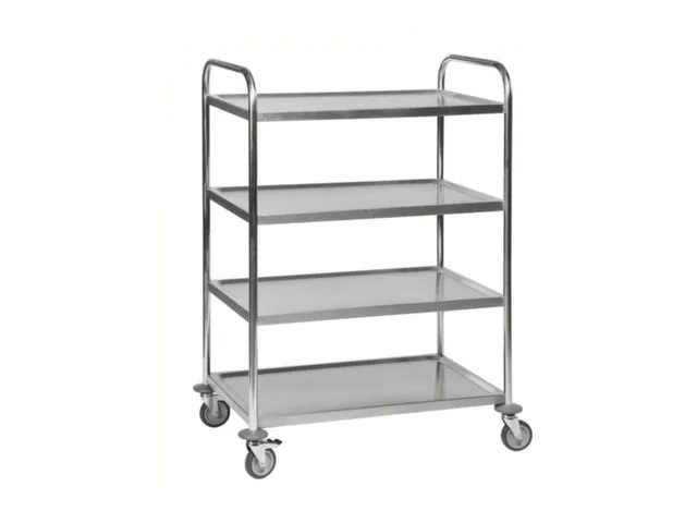 RVS etagewagen,draagverm. 100kg,4etage(s),laadvl. LxB 825x500mm