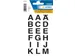 Etiket Herma 4135 20x20mm Letters A-Z Zwart op Transparant 36 stuks