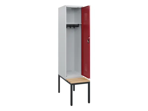 locker met bank,HxBxD 1950x400x815mm,1vak,vak B 400mm,cilinderslot