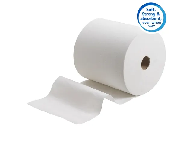 Handdoekrol Scott 1-laags 304m wit 6667