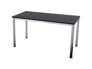 Vergadertafel Hxbxd 74x140x70cm 4-poots Verchroomd Cc-zwart - 3