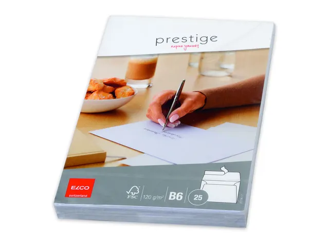envelop Prestige B6 FSC 120 gram wit 25 stuks
