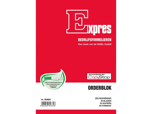 Expres orderblok A5 Nederlandstalig dupli 50 x 2 vel