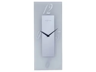 Wandklok Nextime 20x50cm glas Frosted/Mirror Dali - 1