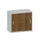 Schuifdeurkast 720x800x430mm Romp Lichtgrijs Decor Front Noten
