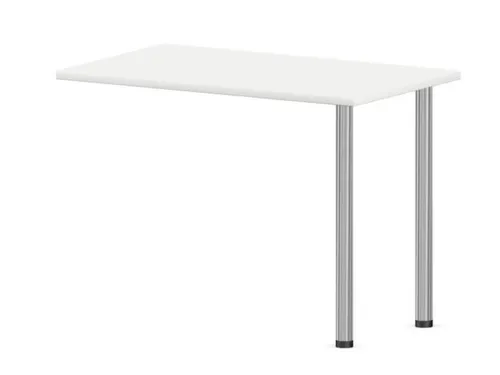 aanbouwtafel,i.h.v.,HxBxD 720-840x1000x600mm,2voeten verchroomd,Bl-wit