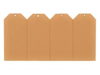 Verzendlabel 60x120mm Chamois Versterkt Oogje - 1