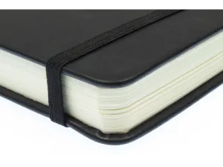 Schetsboek Kangaro A5 zwart PU HC 80 blad 140gr roomwit met elastiek e - 7