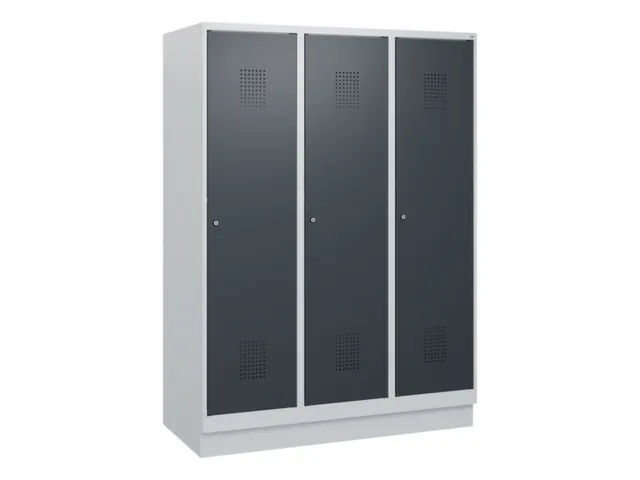 schoollocker,HxBxD 1630x1200x500mm,3vak,vak B 400mm,cil.-slot,sokkel