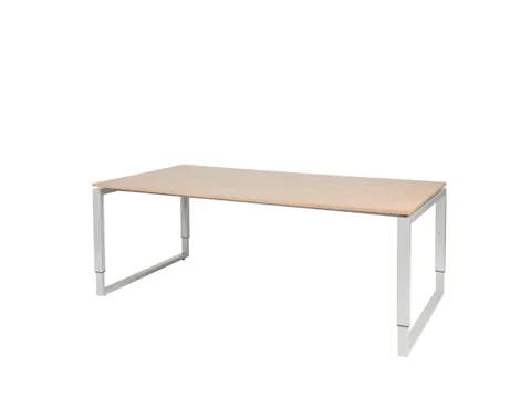 Domino Plus Vergadertafel Hoogte Instelbaar 200x100 Havana alu poot