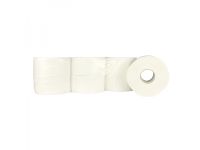 Toiletpapier Mini jumborollen cellulose 2-laags Wit