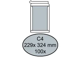 Envelop Quantore Bordrug C4 229x324mm Wit Zelfklevend