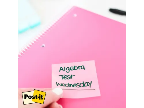 Memoblok Post-it 3M 73x73mm Transparant roze