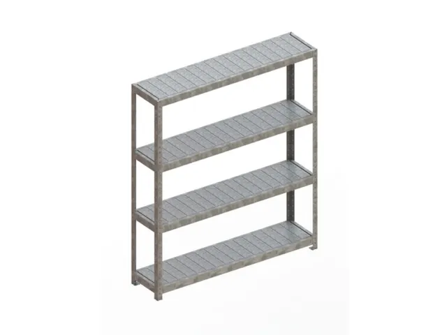 Breedvakstelling 1970x1700x400mm Vaklast 500kg 4 Stalen Legborden