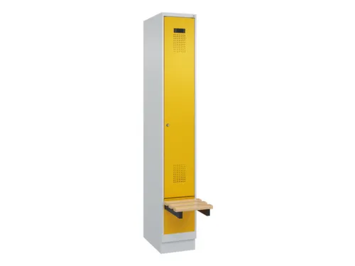 locker met bank,HxBxD 1950x300x815mm,1vak,vak B 300mm,cilinderslot