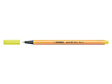 Fineliner STABILO point 88/024 neon geel 0.4mm