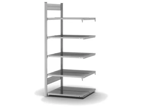 Inhaakstelling Aanbouwveld 1750x760x635mm 5Legborden Dubbel Verzinkt