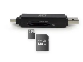 Kaartlezer ACT USB-C/USB-A 3.0 - 4