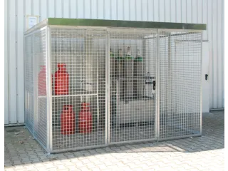 Gasflessendepot Dak Staal/Gaas Hxbxd 2180x3100x2100mm 104 Gasflessen - 3