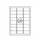 Etiket Rillstab 63.5x33.9mm Wit 2400 Stuks