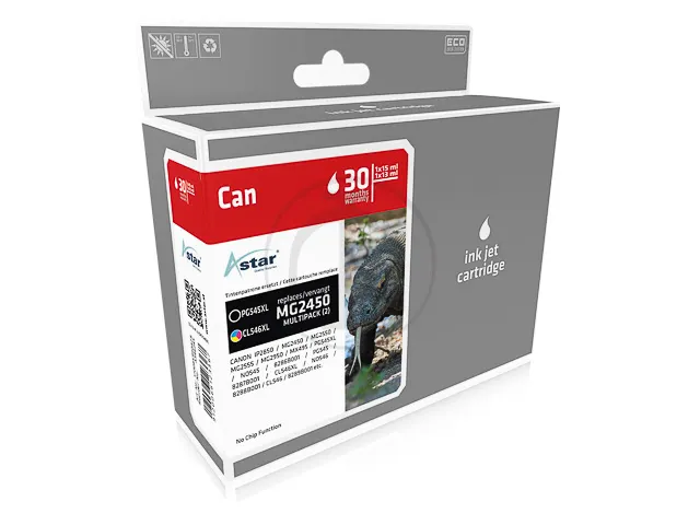 As46245 Astar Canon Pg545Xl/Cl546Xl Mg Inkt Zwart-Kleur Hc Rebuilt