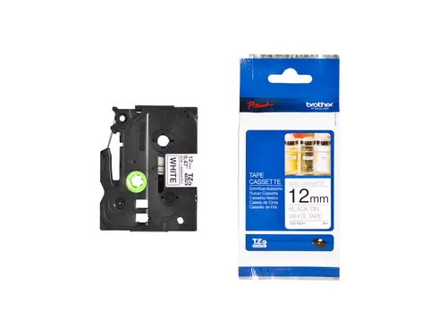 Labeltape Brother P-touch TZe-N231 ongelamineerd 12mm zwart op wit