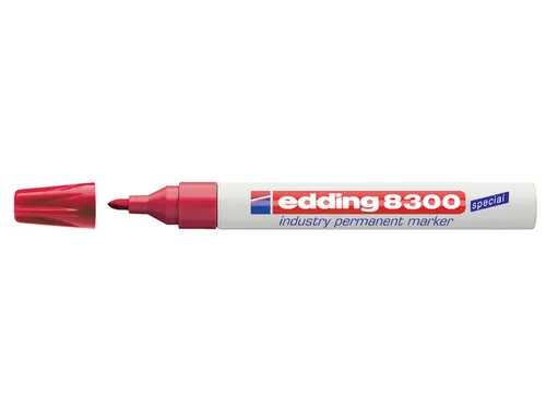 Viltstift edding 8300 industrie rond rood 1.5-3mm