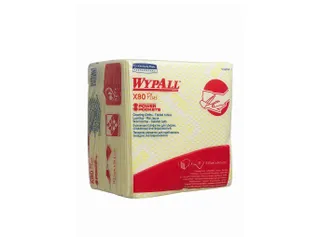 WypAll 19164 sopdoek X80 Plus Hydroknit ¼-vouw,1-laags Geel 240 Stuk - 1